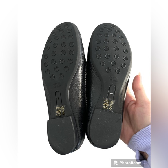 Browns Couture Women’s Black Leather Loafer with Gold Details - Picture 6 of 6